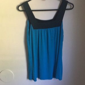 Blue flowy tank top